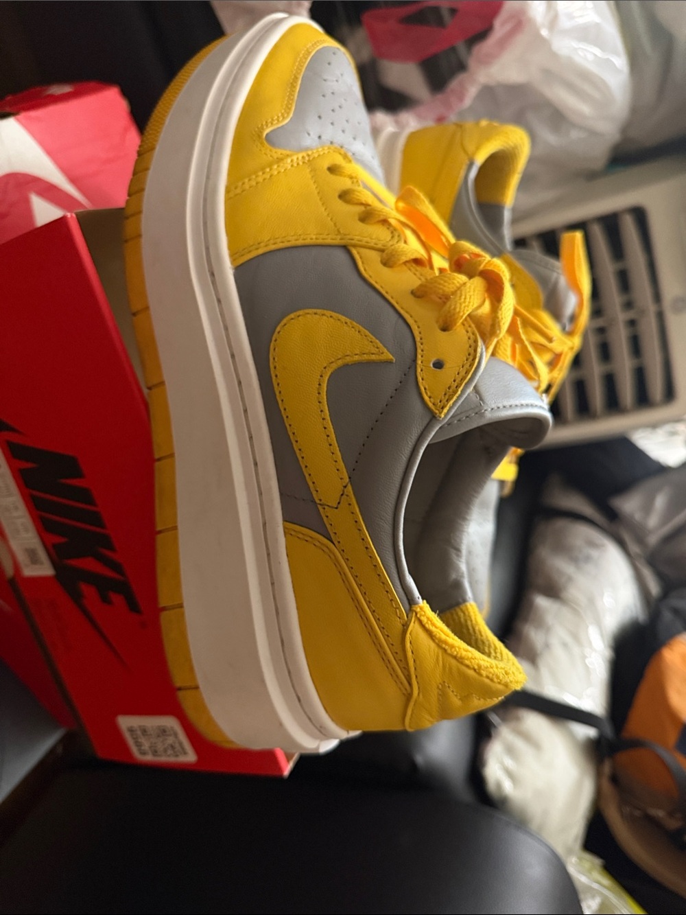 Nike Low-Top Sneakers in Yellow and Gray women